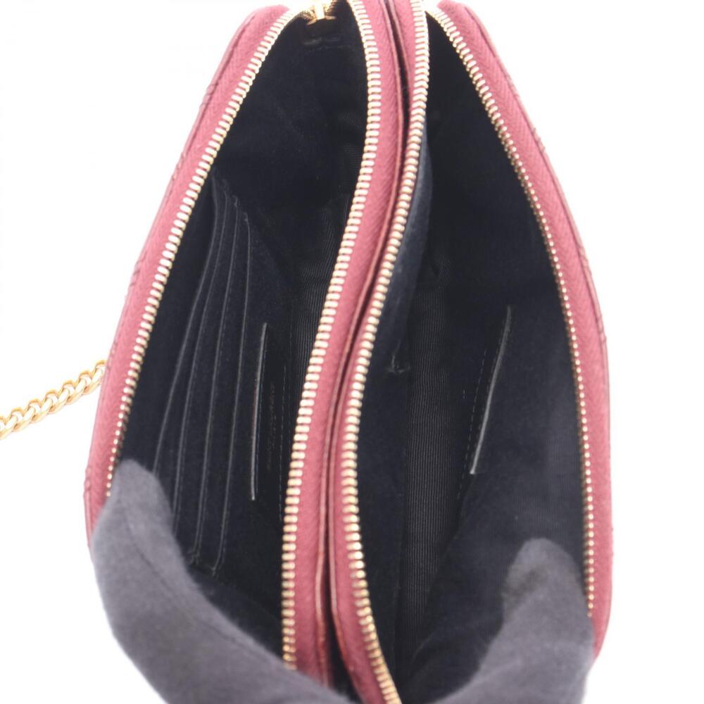 Saint Laurent Paris BECKY shoulder bag leather burgundy - Picture 3 of 8